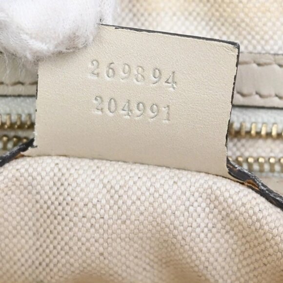 GUCCI Sherry GG Pattern 2way Shoulder HandBag Canvas Leather BN WE - Picture 11 of 15